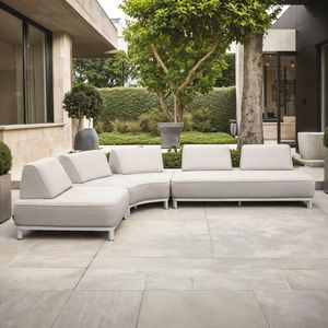 garden corner sofa set pearl white all weather fabric transform modern patio outdoor furniture