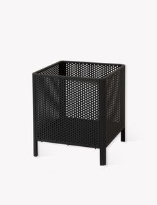 steel garden mesh cubed fire pit outdoor patio heating black modern bayliss