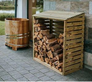 log store for garden and outdoor use in FSC treated pine wood