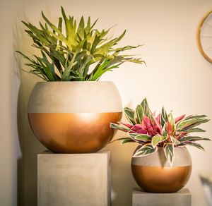sphere garden round planter for indoor and outdoor use fibreglass weatherproof