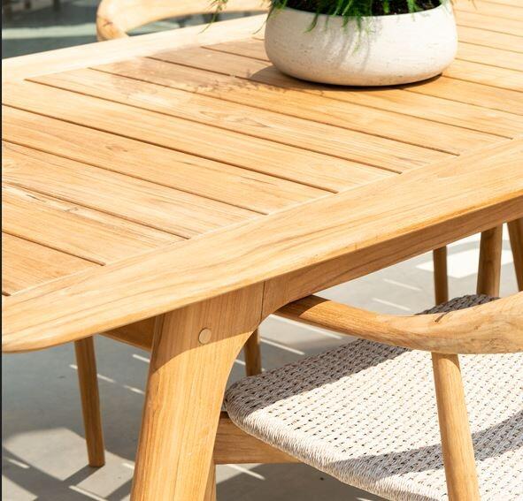 teak square garden modern garden dining table 1 metre square dana contemporary design