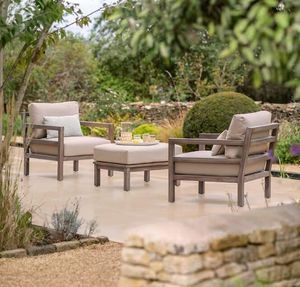 garden lounge armchairs and coffee table with deep seat cushions modern sandridge