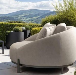garden daybed large armchair or love chair all weather fabric sunbrella and modern aluminium stone siesta