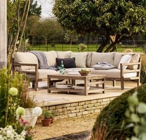 garden corner sofa lounge set sandridge all weather cushions acacia hardwood
