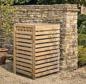 wood wheelie bin storage cover aldsworth spruce fsc outdoor garden storage rubbish
