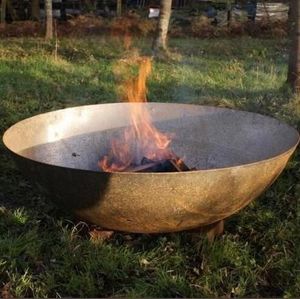 steel fire bowl modern garden outdoor firepit braxier