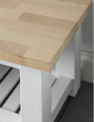 Closeup of Modern Console Table with two Shelves