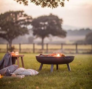garden firepit or fire bowl in heavy gauge iron large 3 sizes foscot
