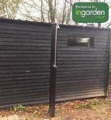 outdoor stainless steel wall mounted garden shower slimline single feed