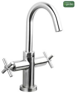 stainless steel outdoor kitchen tap 304 grade double feed swan neck