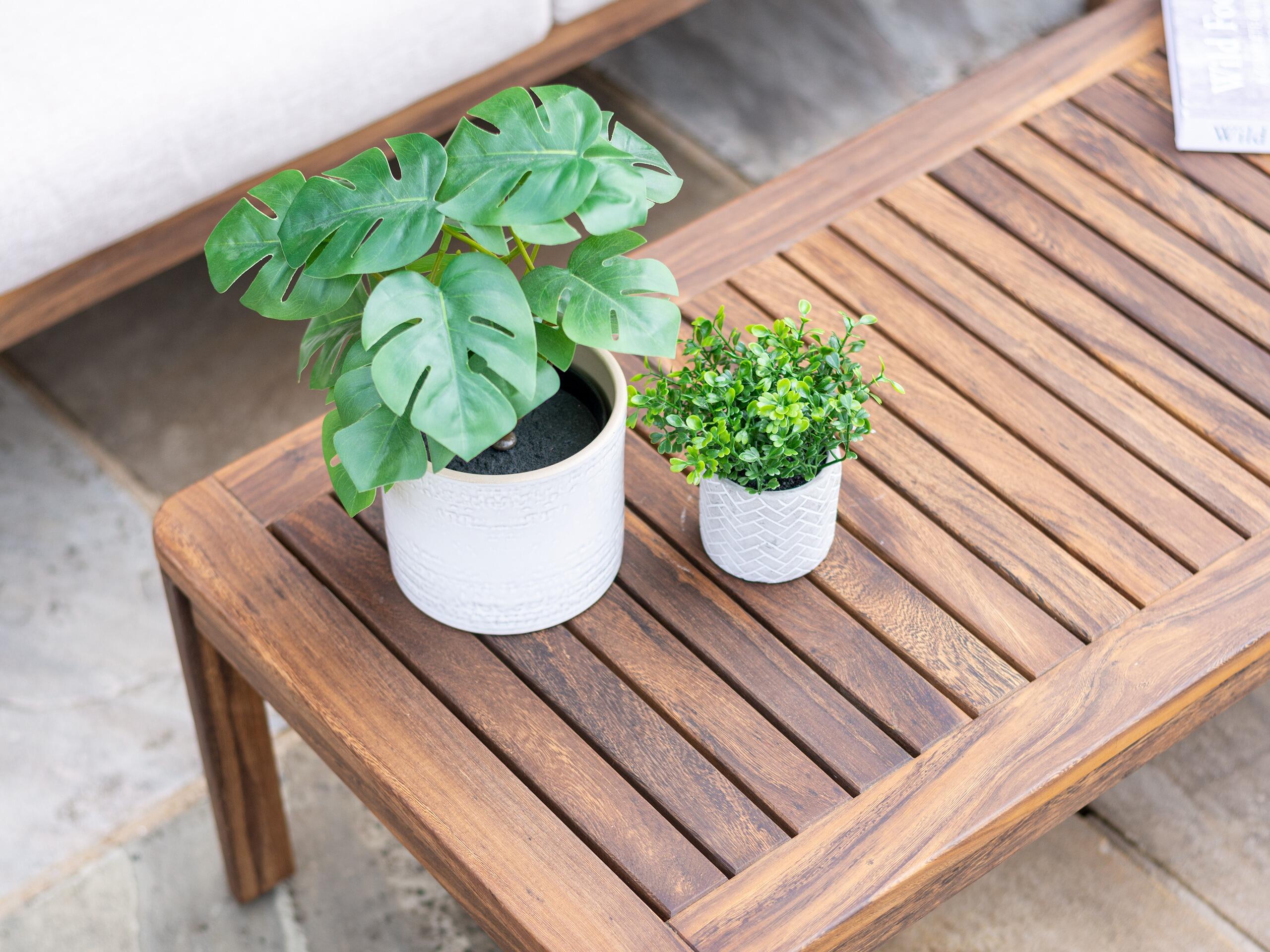 modern garden outdoor coffee table patio acacia hardwood wood bolney