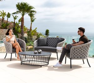 rope weave garden lounge sofa set light grey all weather cushions cordial luxe outdoor patio furniture