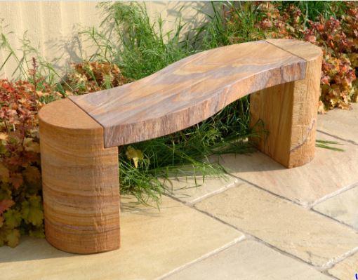 Modern Stone Garden Bench With Soft S, Garden Bench Stone