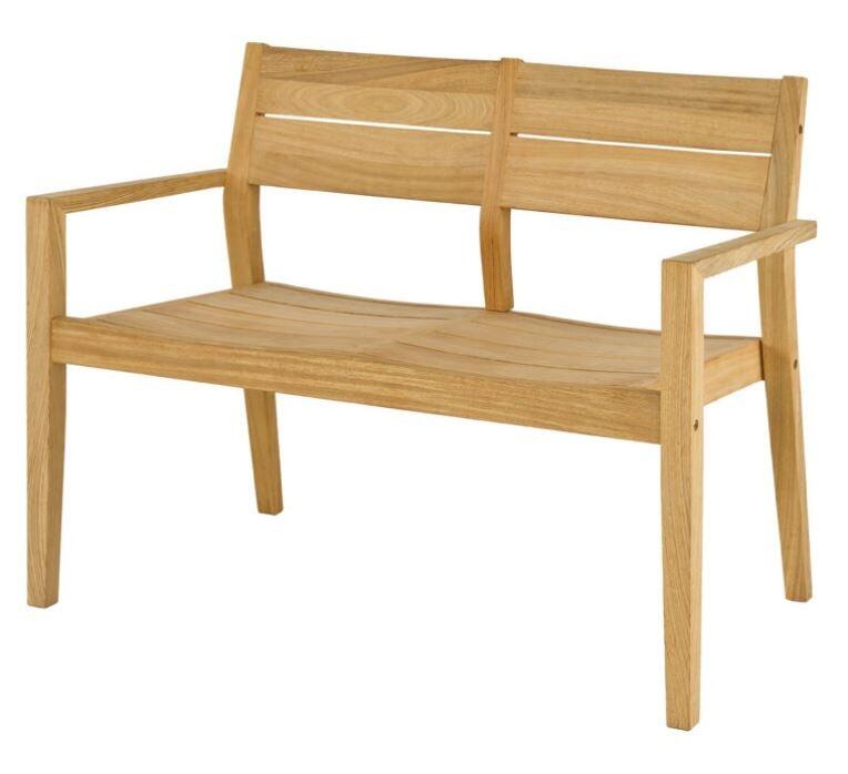 roble garden bench modern 4 feet hardwood outdoor seating