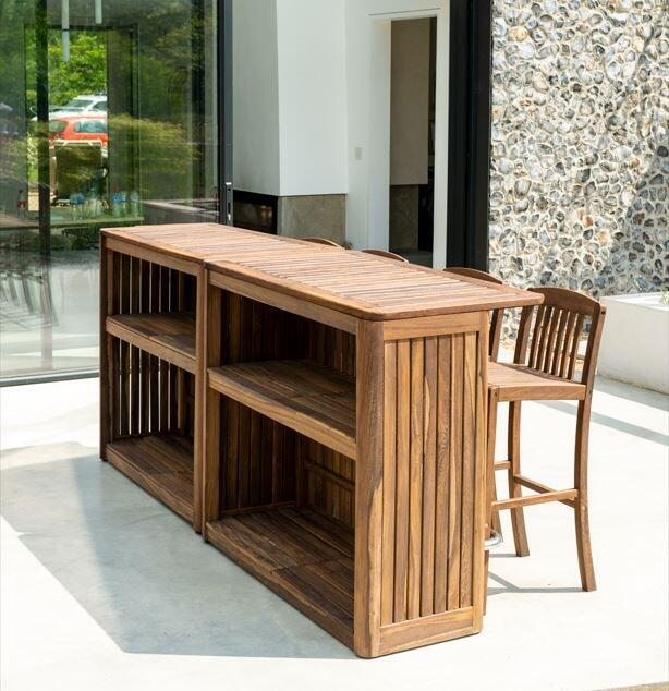 hardwood garden bar set wood modern high bar stools chairs bolney