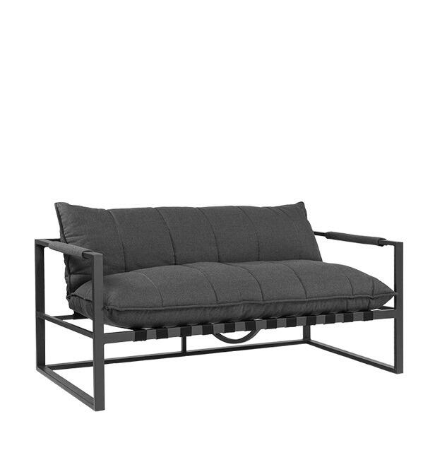 grey aluminium metal garden lounge sofa all weather fabric cushions sunbrella snug patio outdoor