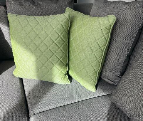 lime green outdoor garden scatter cushions all weather sunbrella fabric