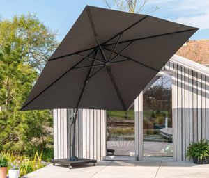 grey garden cantilever parasol modern square 3 metre alexander rose