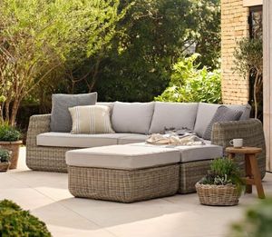 rattan garden lounge corner sofa set light all weather weave deep seat cushions outdoor skala lounging