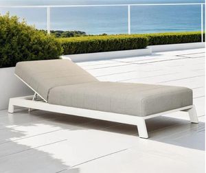 modern garden sun lounger aluminium and all weather sunbrella fabric stone and white pool patio lounging