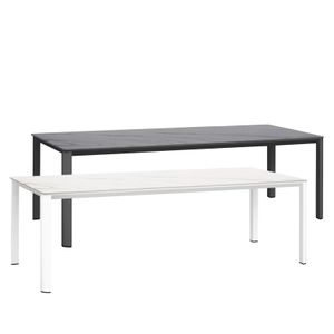 aluminium garden dining table apollo 2450 cm modern patio furniture-white-grey