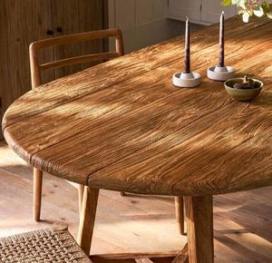 reclaimed teak garden dining table large oval outdoor indoor patio table hawthorne