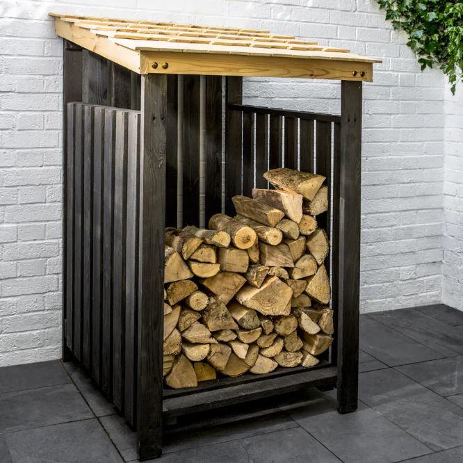 Outdoor wood log discount storage