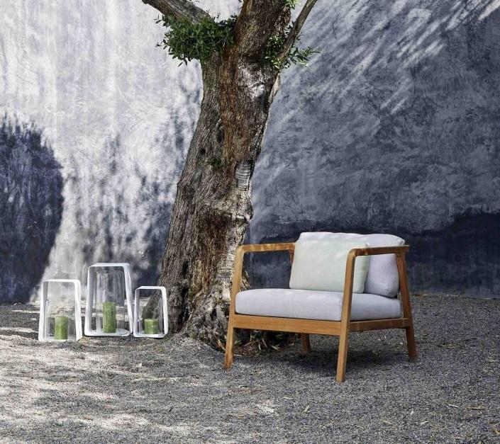 teak modern garden armchairs outdoor luxury lounging