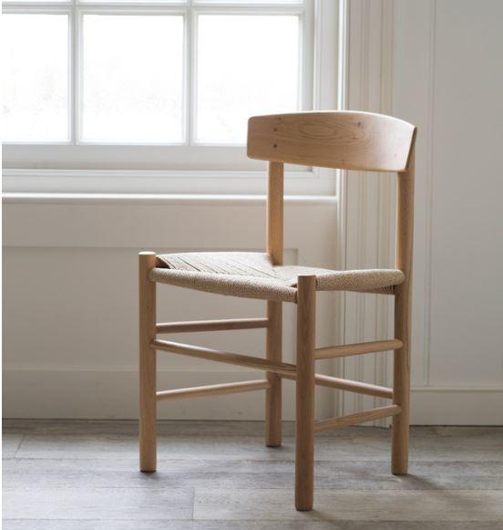 oak kitchen dining indoor chairs with woven seat