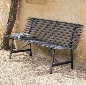 grey modern metal garden park bench richmond steel outdoor indoor