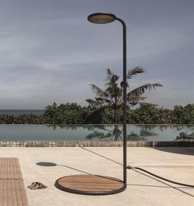 modern designer garden shower floor mounted single feed gloster premium outdoor shower