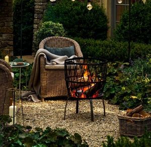 modern steel garden firepit brazier for patio outdoor use only barrington