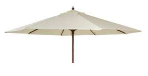 Hardwood framed 3m round garden parasol available in four colours