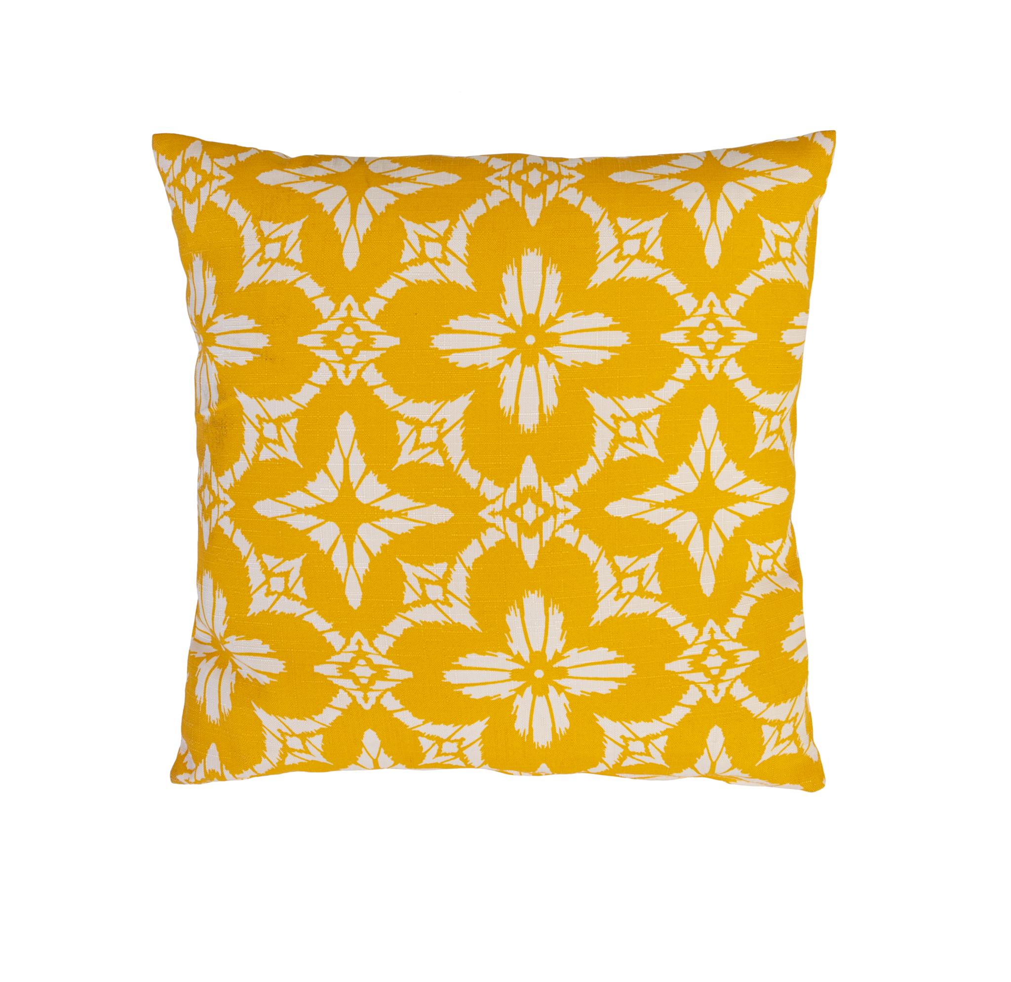 outdoor garden scatter cushion yellow flower