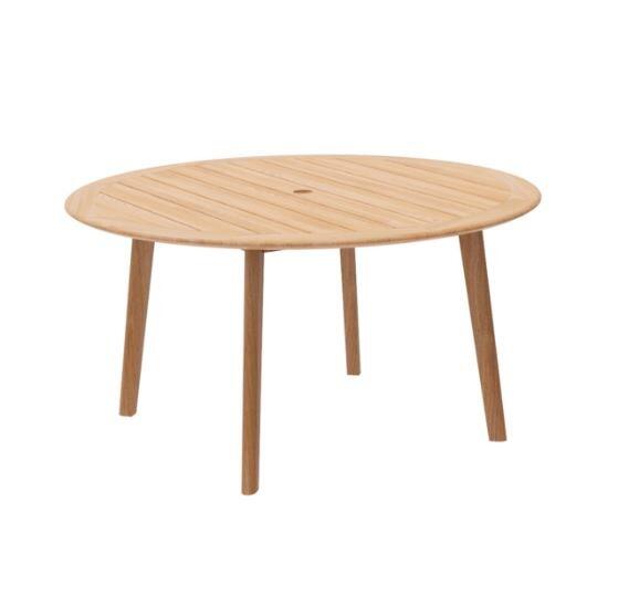 teak round garden dining table high grade wood modern design dana seats 4 to 6 people