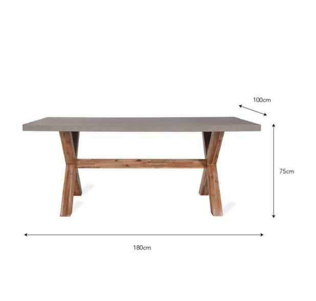 small garden dining table acacia hardwood dimensions polystone top