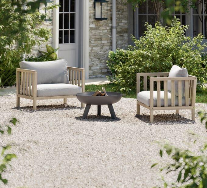 modern outdoor garden armchairs or lounge chairs in acacia hardwood with cushions modern lounge patio outdoor furniture