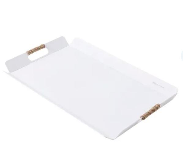serving tray white aluminium serving outdoor garden