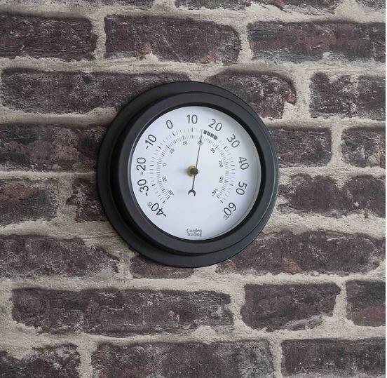 wall mounted garden thermometer carbon grey garden outdoor indoor weatherproof