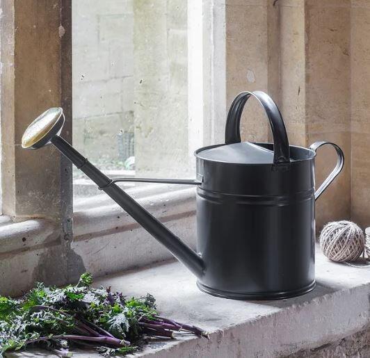 modern watering can dark carbon grey garden 10 litre large watering can