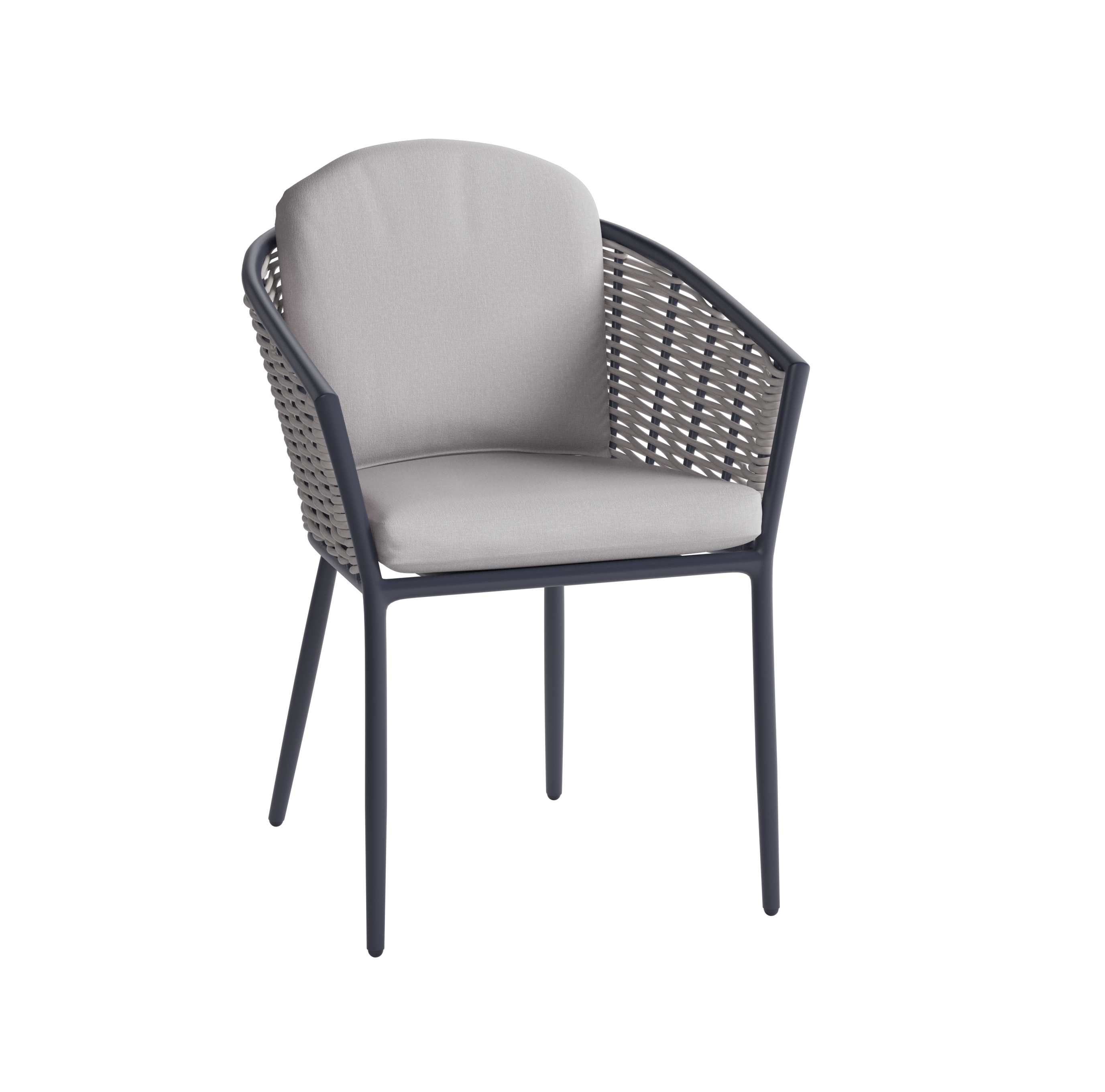 pavilion garden dining chair light grey all weather rattan patio outdoor modern furniture