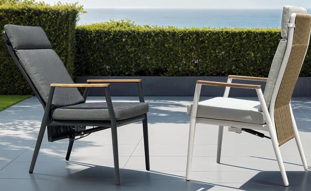 modern garden recliner dining chair patio outdoor all weather gravity chair
