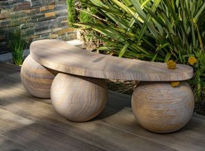 rainbow sandstone garden bench optical stone large outdoor seating