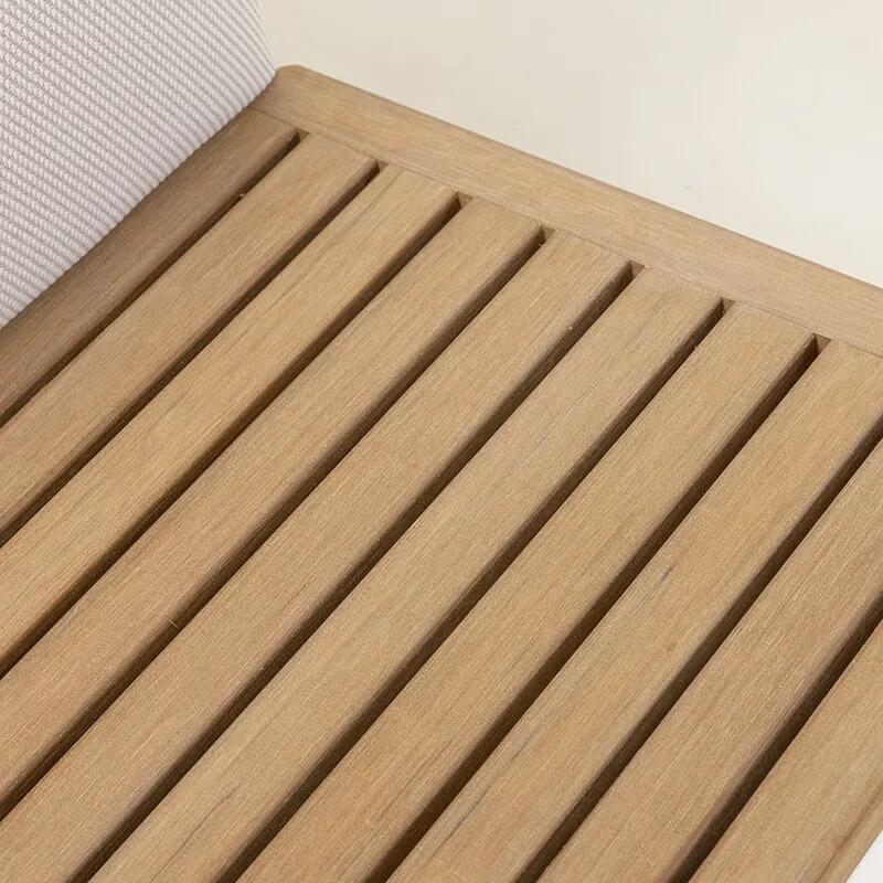 garden lounge sofa teak side table shelves motion