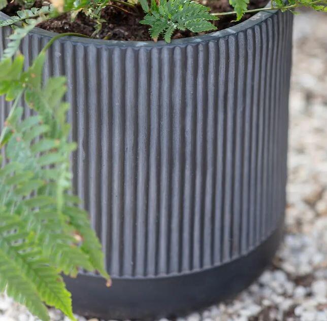 grey fibre clay garden planters patio outdoor cutsdean