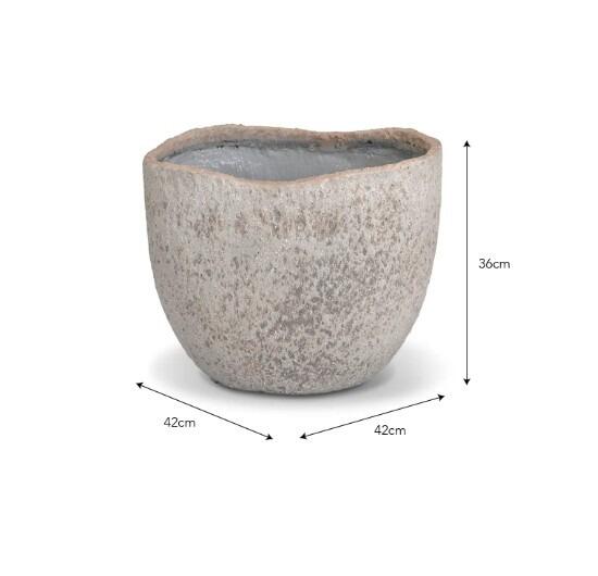 size medium aged stone effect patio outdoor garden planter ficonstone modern composite cranford pot