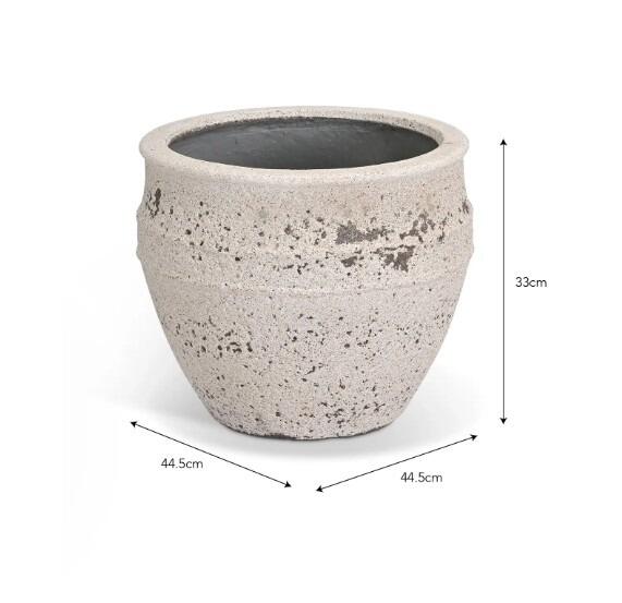 stone modern haberton garden planter cream washed effect large outdoor patio pot container