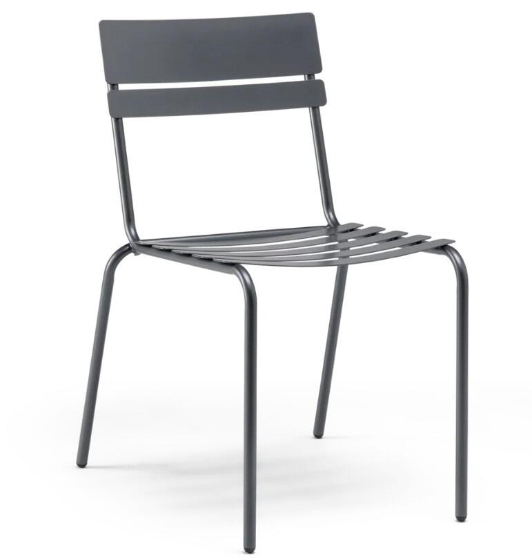 metal dining set patio outdoor dining side chairs in grey modern outdoor steel all weather oslo set