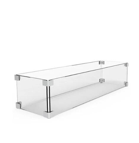 garden fire table glass wind guard cosibridge outdoor patio heating