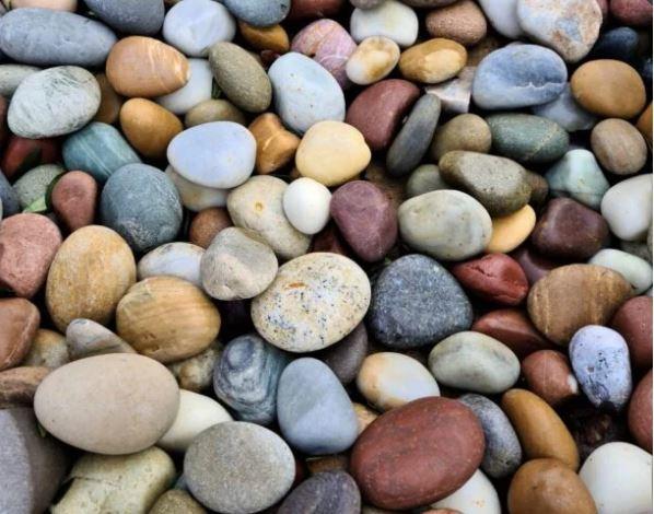 White Natural Stone Brown-Unpolished-Decorative-Pebbles, For Landscaping
